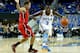 LOS ANGELES, CA - NOVEMBER 28: Jordan Adams #3 of the UCLA Bruins drives against Josh Greene #0 of the Cal State Northridge Matadors at Pauley Pavilion on November 28, 2012 in Los Angeles, California. UCLA won 82-56. (Photo by Stephen Dunn/Getty Image