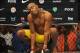Jul 6, 2013; Las Vegas, NV, USA; Anderson Silva (yellow shorts) is introduced for his Middleweight Chamionship Bout at the MGM Grand Garden Arena. Chris Weidman defeated Anderson in a TKO in the second round. Mandatory Credit: Jayne Kamin-Oncea-USA TODAY