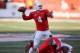 FRESNO, CA - NOVEMBER 23: Derek Carr #4 of the Fresno State Bulldogs drops back to pass against the New Mexico Lobos during the third quarter at Bulldog Stadium on November 23, 2013 in Fresno, California. (Photo by Thearon W. Henderson/Getty Images)