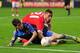 AMSTERDAM, NETHERLANDS - MAY 15: Oscar of Chelsea and Nemanja Matic of Benfica compete for the ball during the UEFA Europa League Final between SL Benfica and Chelsea FC at Amsterdam Arena on May 15, 2013 in Amsterdam, Netherlands. (Photo by Jamie McDona