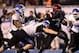 Dec 21, 2013; Boise, ID, USA; San Diego State Aztecs running back Adam Muema (4) runs as Buffalo Bulls defensive back Cortney Lester (4) tries to make the tackle during the second half of the Idaho Potato Bowl at Bronco Stadium. San Diego defeated Buffalo