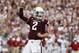 COLLEGE STATION, TX - SEPTEMBER 14: Johnny Manziel #2 of the Texas A&M Aggies celebrates after throwing a first quarter touchdown during a game against the Alabama Crimson Tide at Kyle Field on September 14, 2013 in College Station, Texas. (Photo by Sco