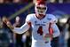 LAS VEGAS, NV - DECEMBER 21: Quarterback Derek Carr #4 of the Fresno State Bulldogs signals teammates during the team's game against the USC Trojans in the Royal Purple Las Vegas Bowl at Sam Boyd Stadium on December 21, 2013 in Las Vegas, Nevada. USC won