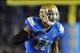 October 12, 2013; Pasadena, CA, USA; UCLA Bruins linebacker Anthony Barr (11) defends against the California Golden Bears during the second half at the Rose Bowl. Mandatory Credit: Gary A. Vasquez-USA TODAY Sports