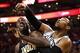 Nov 22, 2013; Boston, MA, USA; Boston Celtics power forward Jared Sullinger (7) blocks out against Indiana Pacers center Roy Hibbert (55) during the second half at TD Garden. Mandatory Credit: Mark L. Baer-USA TODAY Sports