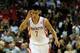 HOUSTON, TX - NOVEMBER 11: Jeremy Lin #7 of the Houston Rockets celebrates after a three point shot against the Toronto Raptors at Toyota Center on November 11, 2013 in Houston, Texas. NOTE TO USER: User expressly acknowledges and agrees that, by downloa