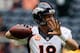 HOUSTON, TX - DECEMBER 22: Peyton Manning #18 of the Denver Broncos works out on the field prior to the start of the game against the Houston Texans at Reliant Stadium on December 22, 2013 in Houston, Texas. (Photo by Scott Halleran/Getty Images)