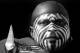 SAN DIEGO, CA - DECEMBER 22: (EDITORS NOTE: Image has been converted to black and white.) 'The Violator', an Oakland Raiders fan, looks on from the stands during a game against the San Diego Chargers on December 22, 2013 at Qualcomm Stadium in San Diego