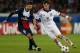PARIS, FRANCE - NOVEMBER 05: Luka Milivojevic of Anderlecht turns away from Thiago Motta of PSG during the UEFA Champions League Group C match between Paris Saint Germain and RSC Anderlecht at Parc des Princes on November 5, 2013 in Paris, France. (Phot