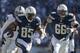 SAN DIEGO, CA - DECEMBER 22: Antonio Gates #85 of the San Diego Chargers runs after the catch against the Oakland Raiders on December 22, 2013 at Qualcomm Stadium in San Diego, California. (Photo by Donald Miralle/Getty Images)