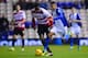 BIRMINGHAM, ENGLAND - DECEMBER 03: Jesse Lingard of Birmingham City in action with Bongani Khumalo of Doncaster during the Sky Bet Championship match between Birmingham City and Doncaster Rovers at St Andrews Stadium on December 03, 2013 in Birmingham, En