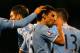 LONDON, ENGLAND - DECEMBER 21: Jesus Navas of Manchester City celebrates scoring their third goal during the Barclays Premier League match between Fulham and Manchester City at Craven Cottage on December 21, 2013 in London, England. (Photo by Clive Rose