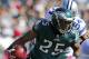 PHILADELPHIA, PA - OCTOBER 20: Running back LeSean McCoy #25 of the Philadelphia Eagles looks for room to run as linebacker Bruce Carter #54 of the Dallas Cowboys chases him in the first half during a game at Lincoln Financial Field on October 20, 2013 in