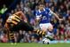 LIVERPOOL, ENGLAND - OCTOBER 19: Leighton Baines of Everton is tackled by Jake Livermore of Hull City during the Barclays Premier League match between Everton and Hull City at Goodison Park on October 19, 2013 in Liverpool, England. (Photo by Clive Bruns