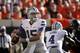 STILLWATER, OK - OCTOBER 5: Quarterback Jake Waters #15 of the Kansas State Wildcats looks to throw against the Oklahoma State Cowboys October 5, 2013 at Boone Pickens Stadium in Stillwater, Oklahoma. The Cowboys defeated the Wildcats 33-29. (Photo by