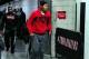Nov 22, 2013; Portland, OR, USA; Chicago Bulls point guard Derrick Rose (1) walks out of the Moda Center on crutches after being injured in the game against the Portland Trail Blazers. The Blazers won the game 98-95. Mandatory Credit: Steve Dykes-USA TOD