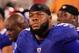 EAST RUTHERFORD, NJ - DECEMBER 04: Linval Joseph #97 of the New York Giants looks on against the Green Bay Packers at MetLife Stadium on December 4, 2011 in East Rutherford, New Jersey. (Photo by Chris Trotman/Getty Images)