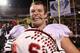 TEMPE, AZ - DECEMBER 07: Guard Kevin Danser #76 of the Stanford Cardinal celebrates after defeating the Arizona State Sun Devils 38-14 in the Pac 12 Championship game at Sun Devil Stadium on December 7, 2013 in Tempe, Arizona. (Photo by Christian Peters