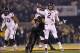 Nov 30, 2013; Columbia, MO, USA; Texas A&M Aggies quarterback Johnny Manziel (2) throws a 38-yard touchdown pass against the Missouri Tigers during the first half at Faurot Field. Mandatory Credit: Peter G. Aiken-USA TODAY Sports