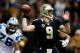 NEW ORLEANS, LA - DECEMBER 08: Drew Brees #9 of the New Orleans Saints throws a pass against the Carolina Panthers at Mercedes-Benz Superdome on December 8, 2013 in New Orleans, Louisiana. (Photo by Chris Graythen/Getty Images)