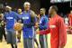 ORLANDO, FL - FEBRUARY 25: Carmelo Anthony #7 of the New York Knicks talks with Chris Paul #3 of the Los Angeles Clippers during the NBA All-Star Practice on center court at Jam Session during the NBA All-Star Weekend on February 25, 2012 at the Orange Co