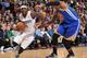 DENVER, CO - December 23: Ty Lawson #3 of the Denver Nuggets drives to the basket against the Golden State Warriors on December 23, 2013 at the Pepsi Center in Denver, Colorado. NOTE TO USER: User expressly acknowledges and agrees that, by downloading and