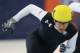 SALT LAKE CITY, UT - AUGUST 25: J.R. Celski skates in the men's 1000m second race finals B at the Short Track US Single Distance Championships on August 25, 2013 at the Olympic Oval in Kearns, Utah. (Photo by George Frey/Getty Images)