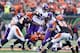 CINCINNATI, OH - DECEMBER 22: Adrian Peterson #28 of the Minnesota Vikings runs with the ball during the NFL game against the Cincinnati Bengals at Paul Brown Stadium on December 22, 2013 in Cincinnati, Ohio. (Photo by Andy Lyons/Getty Images)