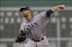 Oct 5, 2013; Boston, MA, USA; Tampa Bay Rays starting pitcher David Price (14) pitches during the first inning in game two of the American League divisional series playoff baseball game against the Boston Red Sox at Fenway Park. Mandatory Credit: Bob DeCh