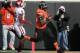 STILLWATER, OK - DECEMBER 7: Running back Desmond Roland #26 of the Oklahoma State Cowboys runs into the end zone in front of defensive back Gabe Lynn #9 of the Oklahoma Sooners December 7, 2013 at Boone Pickens Stadium in Stillwater, Oklahoma. (Photo