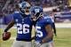 The play of safeties Antrel Rolle and Will Hill have been a strength in the Giants' defensive backfield.