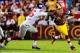 Keith Rivers figures to have a busy day on Sunday defending against Alfred Morris.