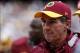 Dec 22, 2013; Landover, MD, USA; Washington Redskins head coach Mike Shanahan walks off the field at halftime against the Dallas Cowboys at FedEx Field. The Cowboys won 24-23. Mandatory Credit: Geoff Burke-USA TODAY Sports