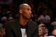 LOS ANGELES, CA - DECEMBER 25: Kobe Bryant #24 of the Los Angeles Lakers watches the game with the Miami Heat from the bench as he is out with a knee injury at Staples Center on December 25, 2013 in Los Angeles, California. The Heat won 101-95. NOTE TO U