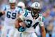 December 16, 2012; San Diego, CA, USA; Carolina Panthers running back DeAngelo Williams (34) runs for a touchdown after a reception during the first quarter against the San Diego Chargers at Qualcomm Stadium. Mandatory Credit: Christopher Hanewinckel-USA
