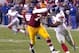 The Redskins have to use extra blockers to slow down pass-rushers like Justin Tuck.