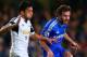 LONDON, ENGLAND - DECEMBER 26: Jordi Amat of Swansea City closes down Juan Mata of Chelsea during the Barclays Premier League match between Chelsea and Swansea City at Stamford Bridge on December 26, 2013 in London, England. (Photo by Clive Rose/Getty I