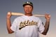 PHOENIX, AZ - FEBRUARY 18: Michael Choice #32 of the Oakland Athletics poses for a portrait during the spring training photo day at Phoenix Municipal Stadium on February 18, 2013 in Phoenix, Arizona. (Photo by Christian Petersen/Getty Images)