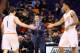 PHOENIX, AZ - DECEMBER 06: Head coach Jeff Hornacek of the Phoenix Suns applauds as Goran Dragic #1 and Gerald Green #14 high five during the NBA game against the Toronto Raptors at US Airways Center on December 6, 2013 in Phoenix, Arizona. NOTE TO USER