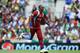 LONDON, ENGLAND - JUNE 07: Dwyane Bravo of West Indies celebrates taking the wicket of Junaid Khan of Pakistan during the ICC Champions Trophy group B match between West Indies and Pakistan at The Oval on June 7, 2013 in London, England. (Photo by Richa