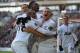 HULL, ENGLAND - DECEMBER 26: Tom Cleverley, Ashley Young, Danny Welbeck and Javier Hernandez of Manchestere United celebrate the third goal during the Barclays Premier League match between Hull City and Manchester United at KC Stadium on December 26, 2013