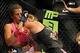 August 18, 2012; San Diego, CA, USA; Miesha Tate (white shorts) fights Julie Kedzie (black shorts) in their Strikeforce MMA Women's Bantamweight Bout at the Valley View Casino Center. Mandatory Credit: Jayne Kamin-Oncea-USA TODAY Sports
