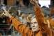Oct 26, 2013; Fort Worth, TX, USA; Texas Longhorns head coach Mack Brown waves to the crowd after the game against the TCU Horned Frogs at Amon G. Carter Stadium. The Texas Longhorns beat the TCU Horned Frogs 30-7. Mandatory Credit: Tim Heitman-USA TODAY