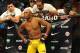 Jul 6, 2013; Las Vegas, NV, USA; Anderson Silva (yellow shorts) is introduced for his Middleweight Chamionship Bout at the MGM Grand Garden Arena. Chris Weidman defeated Anderson in a TKO in the second round. Mandatory Credit: Jayne Kamin-Oncea-USA TODAY