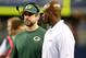 ARLINGTON, TX - DECEMBER 15: Quarterback Aaron Rodgers #12 of the Green Bay Packers looks on from the sideline during a game against the Dallas Cowboys at AT&T Stadium on December 15, 2013 in Arlington, Texas. (Photo by Ronald Martinez/Getty Images)