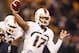 Nov 29, 2013; Pittsburgh, PA, USA; Miami Hurricanes quarterback Stephen Morris (17) passes the ball against the Pittsburgh Panthers during the third quarter at Heinz Field. Miami won 41-31. Mandatory Credit: Charles LeClaire-USA TODAY Sports