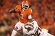 CLEMSON, SC - NOVEMBER 24: Sammy Watkins #2 of the Clemson Tigers is tackled by Victor Hampton #27 of the South Carolina Gamecocks during their game at Memorial Stadium on November 24, 2012 in Clemson, South Carolina. (Photo by Streeter Lecka/Getty Imag
