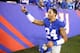 EAST RUTHERFORD, NJ - NOVEMBER 17: Terrell Thomas #24 of the New York Giants greets the fans after their win against the Green Bay Packers during their game at MetLife Stadium on November 17, 2013 in East Rutherford, New Jersey. (Photo by Al Bello/Gett