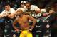Jul 6, 2013; Las Vegas, NV, USA; Anderson Silva (yellow shorts) is introduced for his Middleweight Chamionship Bout at the MGM Grand Garden Arena. Chris Weidman defeated Anderson in a TKO in the second round. Mandatory Credit: Jayne Kamin-Oncea-USA TODAY