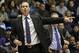 Dec 27, 2013; Evanston, IL, USA; Northwestern Wildcats head coach Chris Collins coaches against the DePaul Blue Demons during the first half at Welsh-Ryan Arena. Mandatory Credit: David Banks-USA TODAY Sports